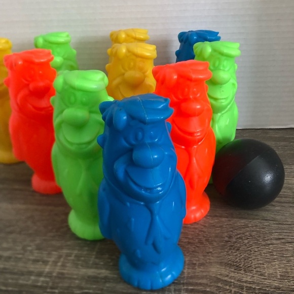 Vtg 1976 Fred Flintstone Bowling Set -Rare - Picture 3 of 13